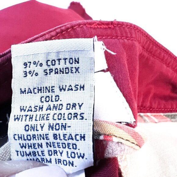 Gap Stretch raw hem ankle cranberry red jean pants size 4 - Picture 8 of 11